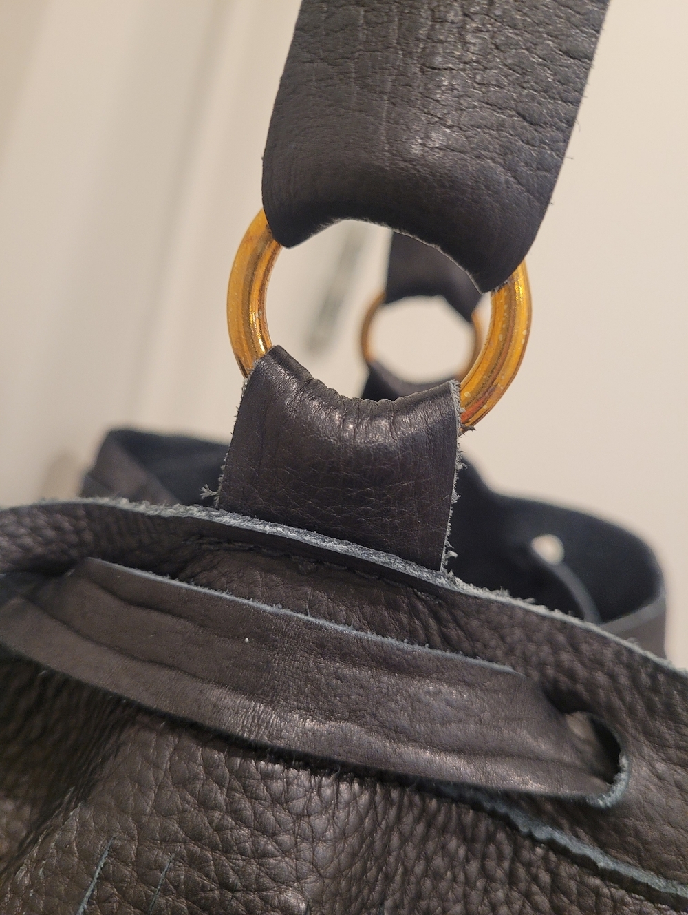 Amazing Leather Handcrafted Fringe Bag - Picture 7 of 8